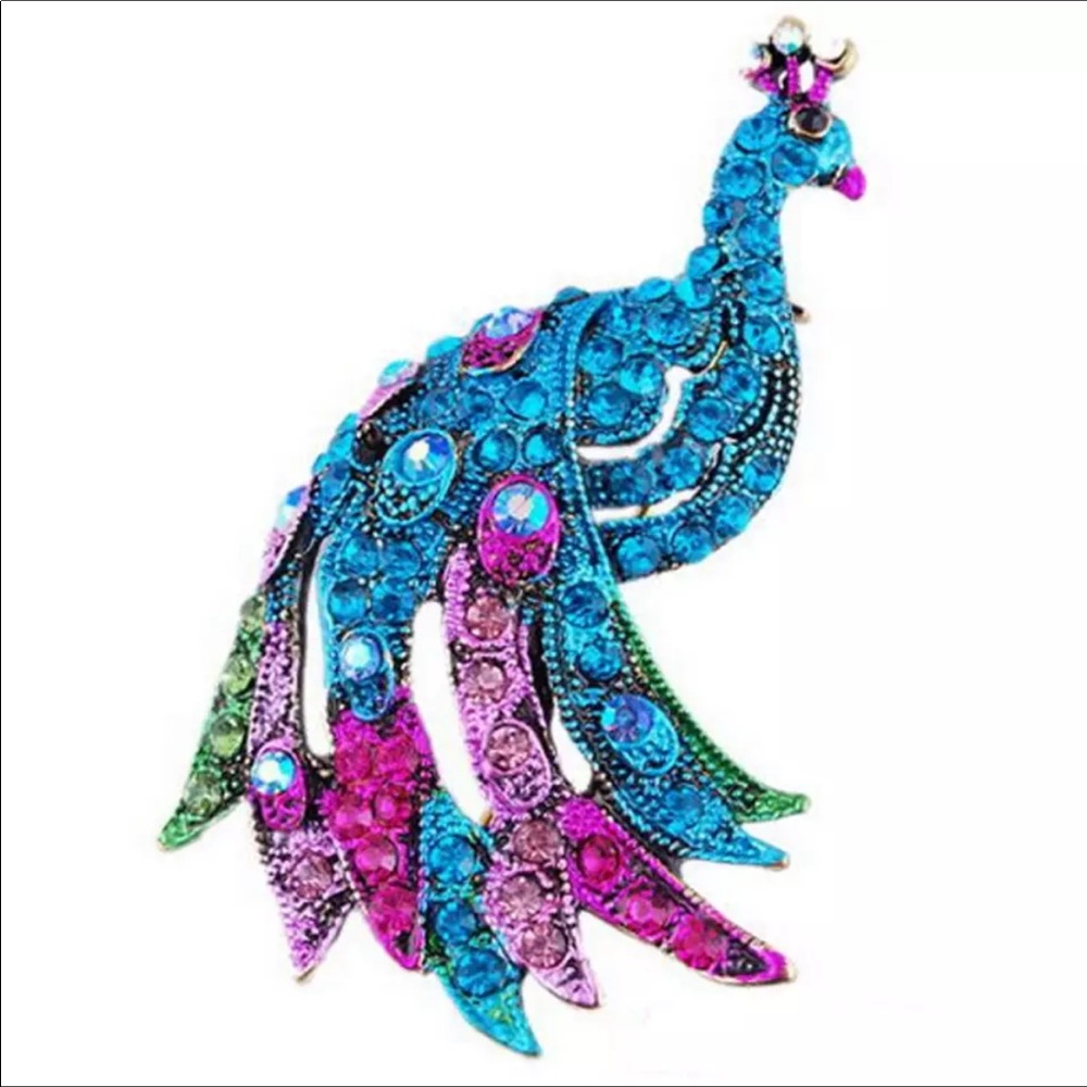 Peacock Brooch